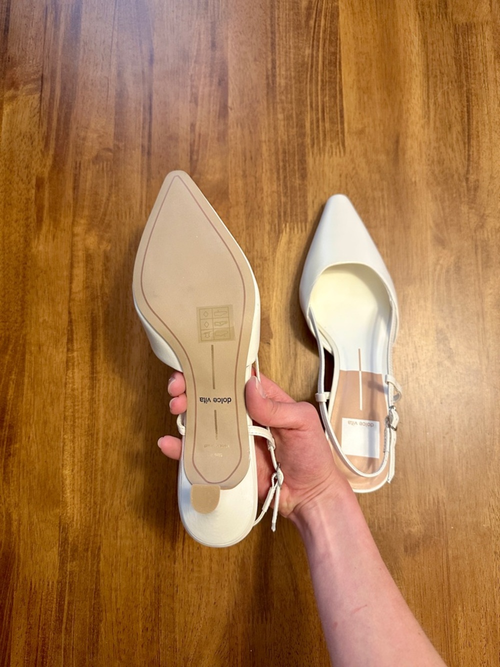 Dolce Vita White Leather Odela Wedding Heels - Picture 6 of 8